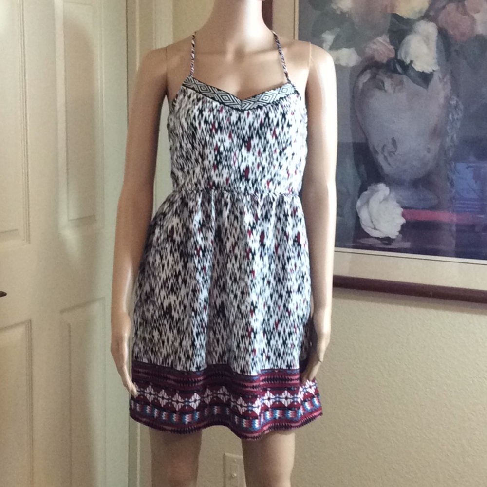 Three Pink Hearts Summer Dress Sz S